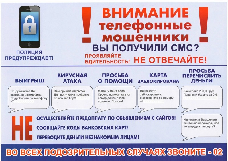Внимание телефонные мошенники!.
